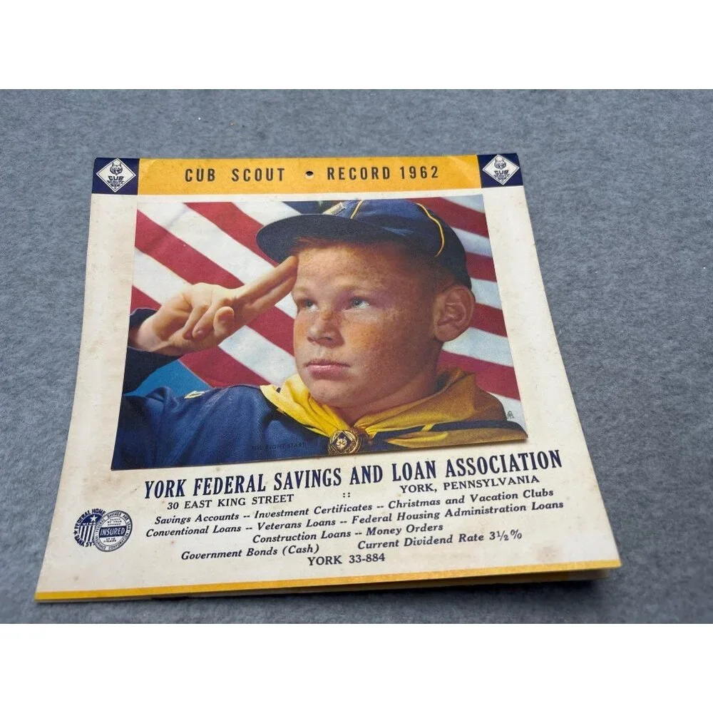 Vintage 1962 Boy Cub Scout Calendar 7.5